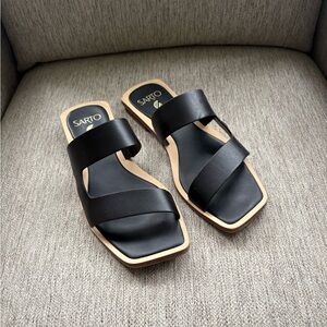 SARTO By Franco Sarto Black Slide Sandals
